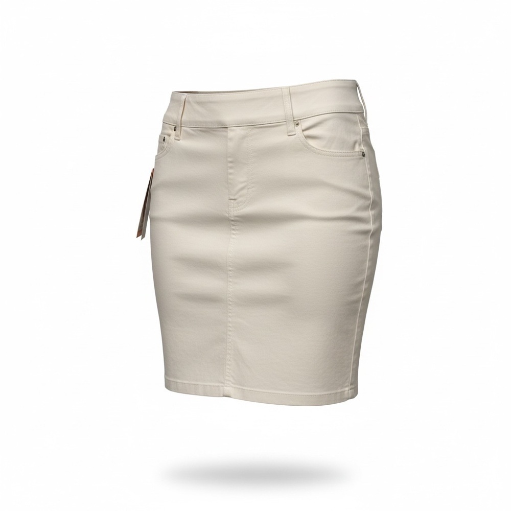 S.C.&CO. White Denim Skirt with shorts (XXL)